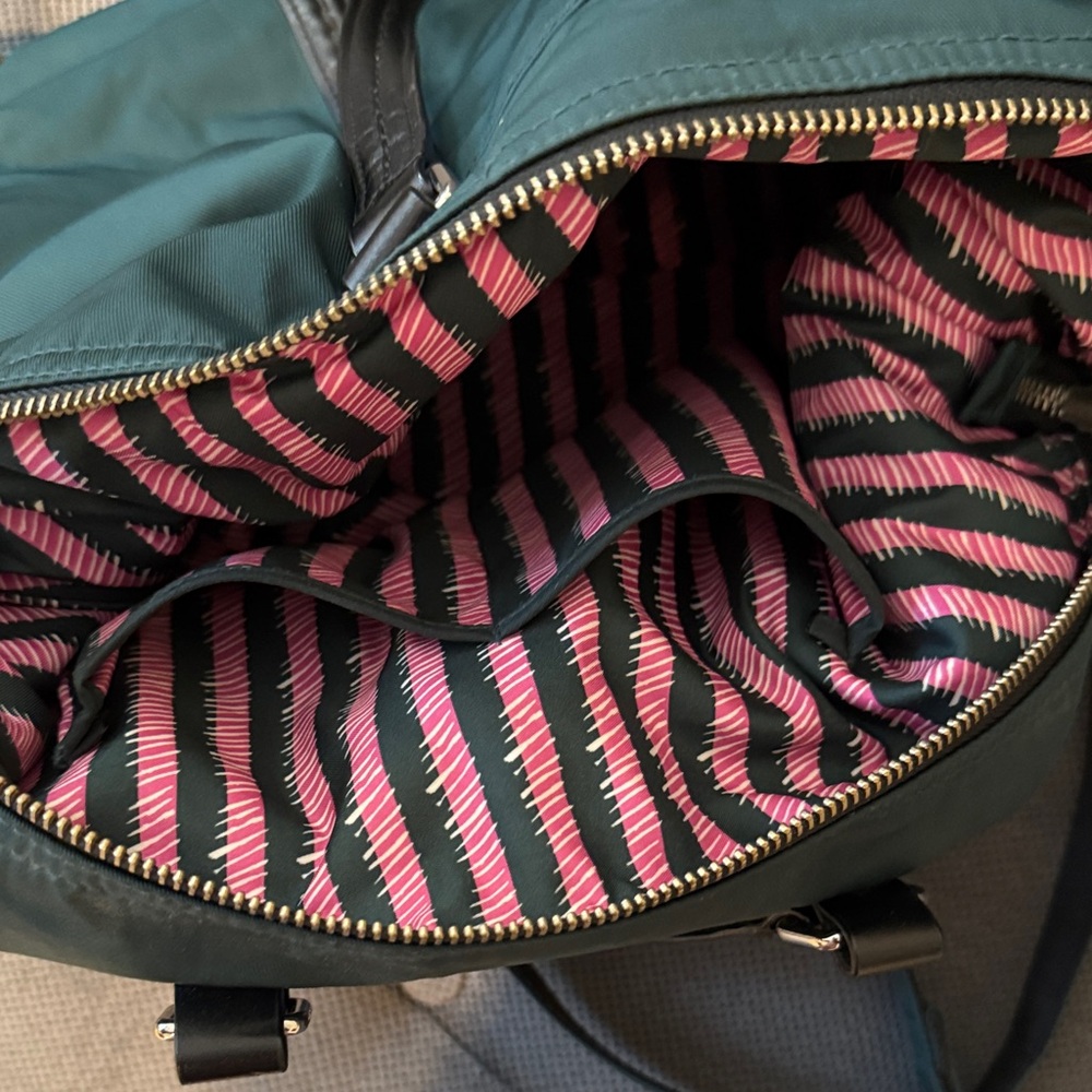 Vera Bradley Teal and Black Nylon Tote Bag - Picture 9 of 10